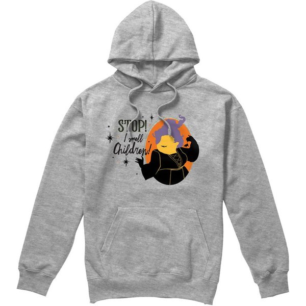 Disney Hocus Pocus Stop I Smell Children With Mary Sanderson Hoodie Light Grey | Size: 2XL