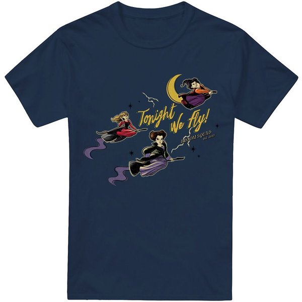Disney Hocus Pocus Sanderson Sisters Tonight We Fly T-Shirt Navy | Size: 2XL