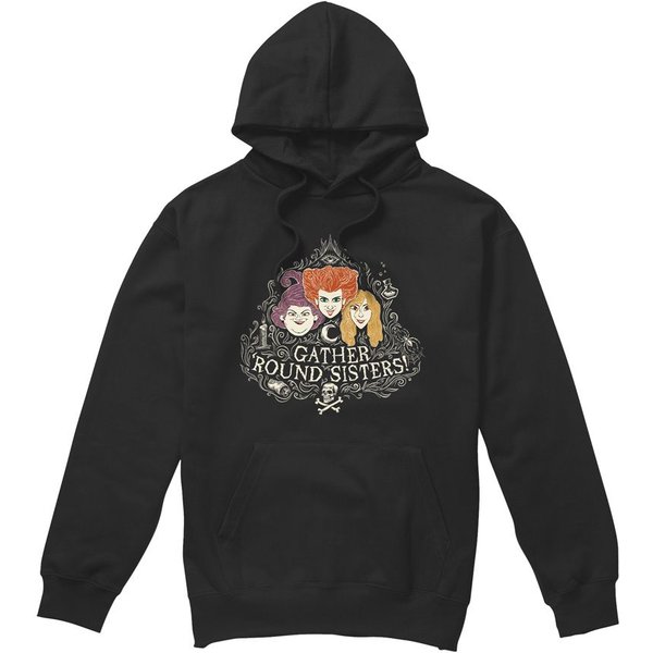 Disney Hocus Pocus Sanderson Sisters Gather Round Sisters Hoodie Black | Size: 2XL