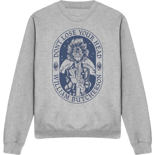 Disney Hocus Pocus Don't Lose Your Head William Butcherson Sweatshirt Light Grey | Size: 2XL