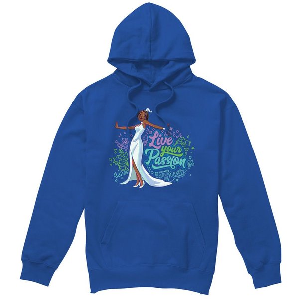 Disney The Princess & The Frog Tiana Live Your Passion Unisex Hoodie Royal | Size: 2XL