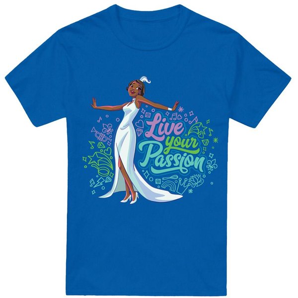 Disney The Princess & The Frog Tiana Live Your Passion Unisex T-Shirt Royal | Size: 2XL