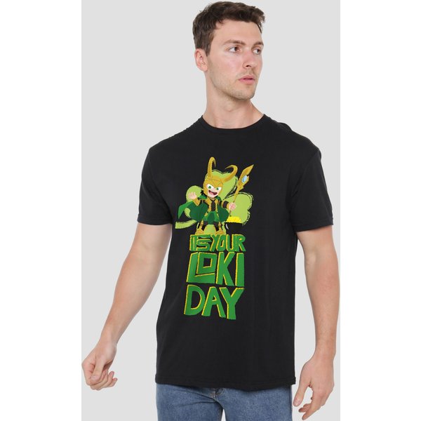 Loki Men's St Patrick'S Day Day T-Shirt Black | Size: 2XL