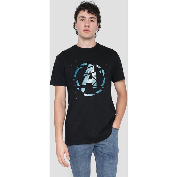 Avengers Men's Shattered Cotton T-Shirt Black | Size: 2XL