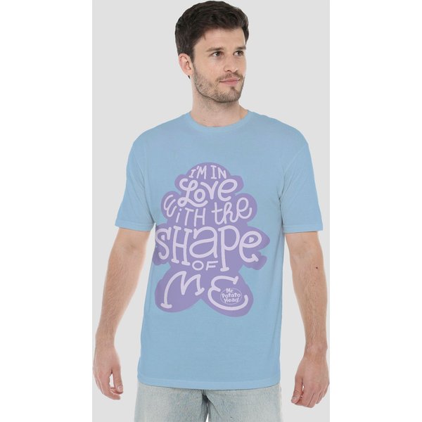 Hasbro Mr Potato Head Shape Of Me Adults T-Shirt, Light Blue | Size: 2XL