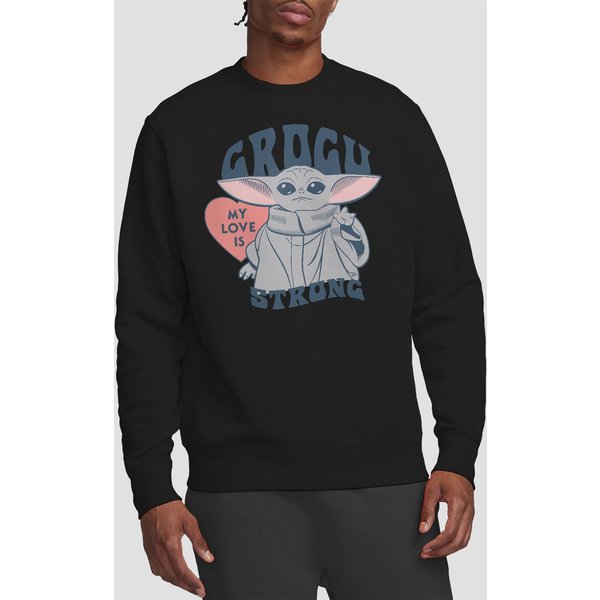 Star Wars Grogu My Love Is Strong Sweatshirt, Black | Size: 2XL