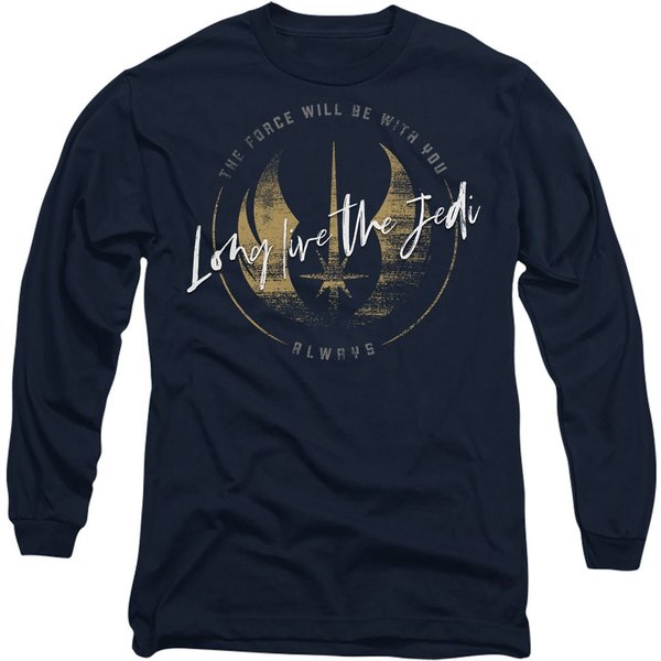 Star Wars ObiWan Kenobi Long Live the Jedi Long Sleeve T-Shirt, Navy | Size: 2XL