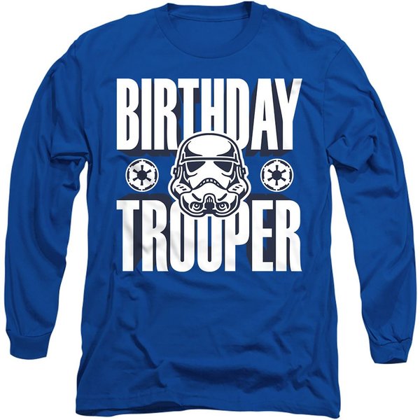 Star Wars Birthday Troopers Long Sleeve T-Shirt, Royal | Size: 2XL