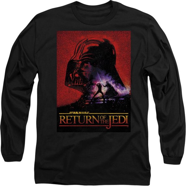 Star Wars Return Of The Jedi Block Long Sleeve T-Shirt, Black | Size: 2XL