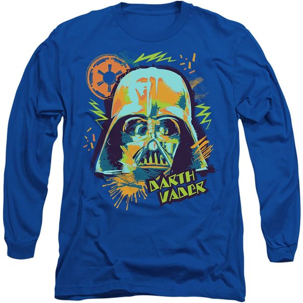 Star Wars 90s Vader Long Sleeve T-Shirt, Royal | Size: 2XL