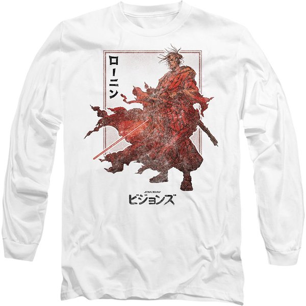 Star Wars Visions Ronin Long Sleeve T-Shirt, White | Size: 2XL