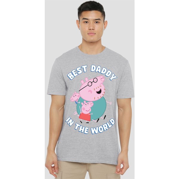 Hasbro Peppa Pig Best Daddy In The World T-Shirt, Heather Grey | Size: 2XL