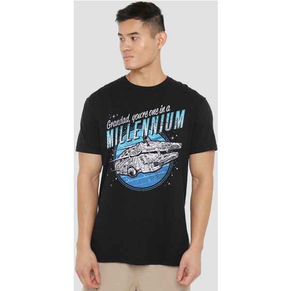 Star Wars Grandad One In A Millennium Vintage T-Shirt, Black | Size: 2XL