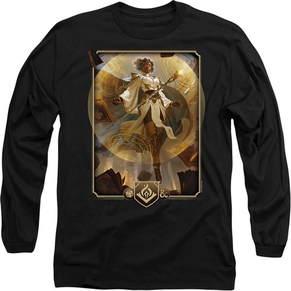 Hasbro Dungeons & Dragons - 2024 Wizard Key Art Long Sleeve T-Shirt in Black | Size: 2XL