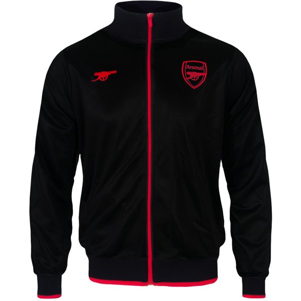 Arsenal FC Boy's Kids Retro Track Top Jacket in Black | Size: 10-11 Years
