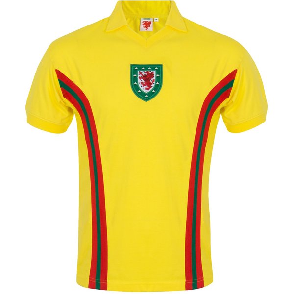 FA Wales Men's Adults Retro Shirt in Yellow | Size: XL