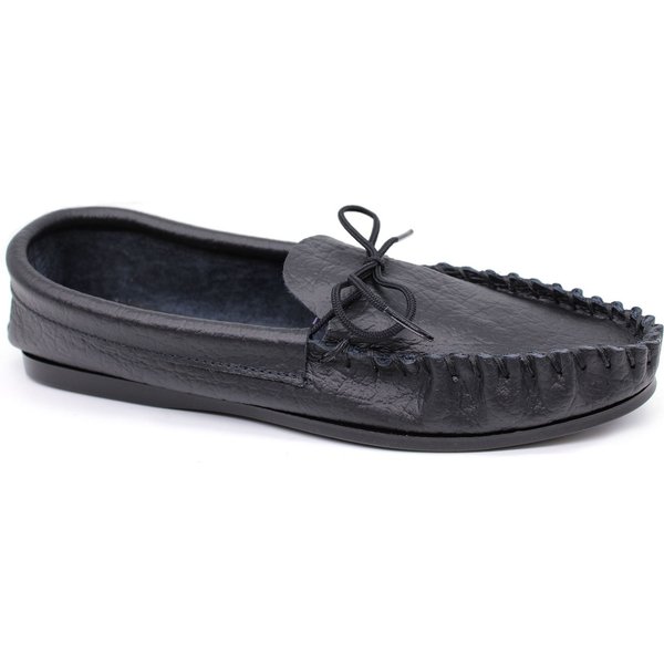 Coopers Men's Leather Moccasin Slippers in Black | Size: 10