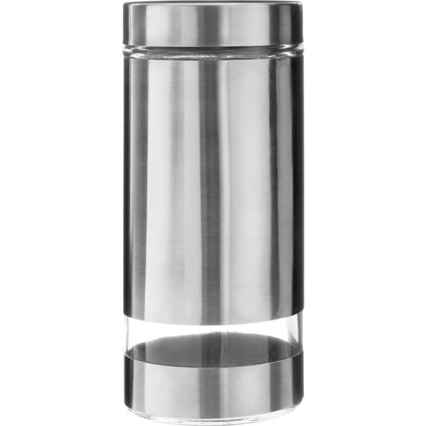 Orsina 1300ml Glass & Stainless Steel Storage Jar in Silver