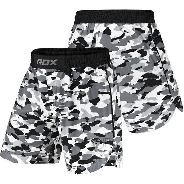 RDX SPORTS Men's T15 MMA Fight Shorts in Light Grey | Size: 2XL