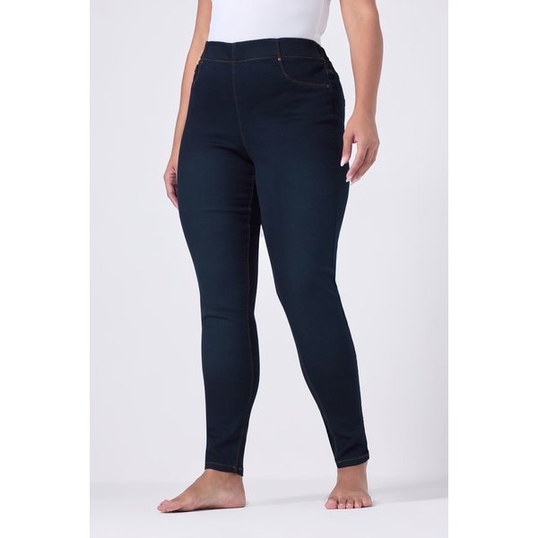 Yours Women's Stretch Pull-On Jeggings in Blue