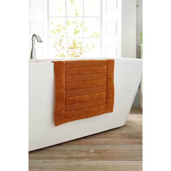Deyongs Bliss Pima 100% Cotton Bath Mat 50x80cm - Ultrasoft 1600gsm Plush Bathroom Rug in Burnt Orange