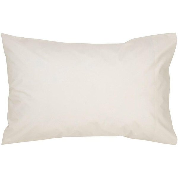 CHRISTY 400TC Luxury Cotton Sateen Plain Dye King Pillowcases Pair in Cream
