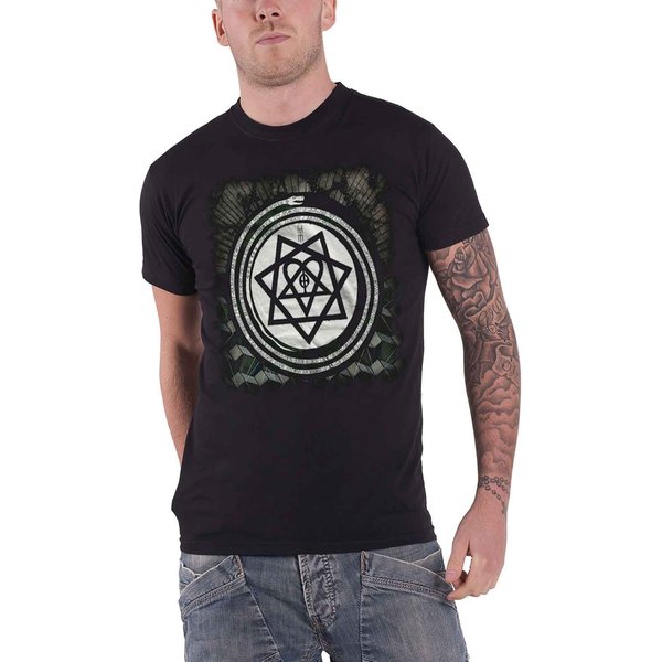 HIM Symbols Snake T-Shirt in Black | Size: Large