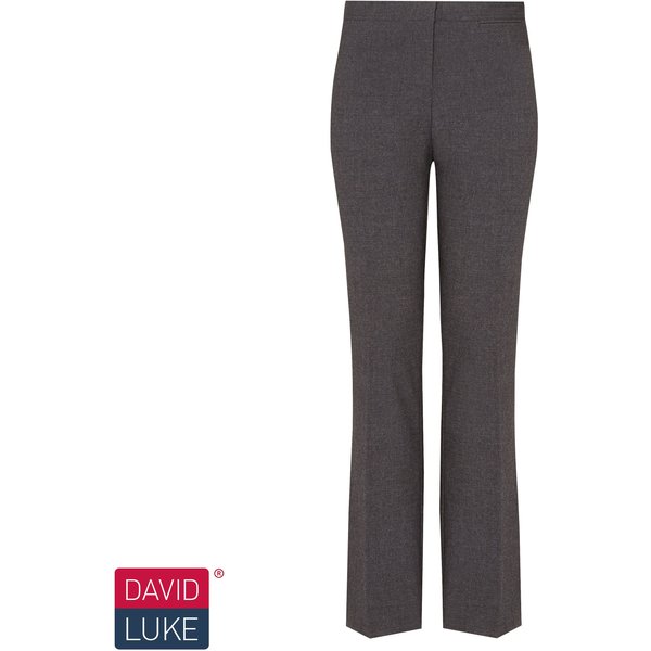 David Luke Women's Senior Slim Fit School Trousers in Grey | Size: 23L
