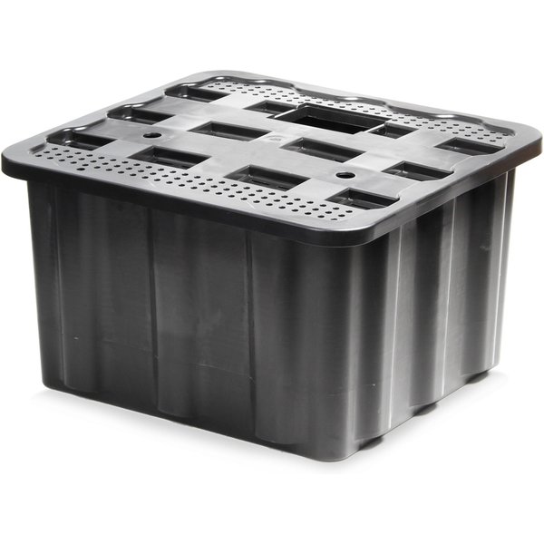 Primrose Heavy Duty Black Plastic Reservoir Water Feature Base Container 110L in True Black