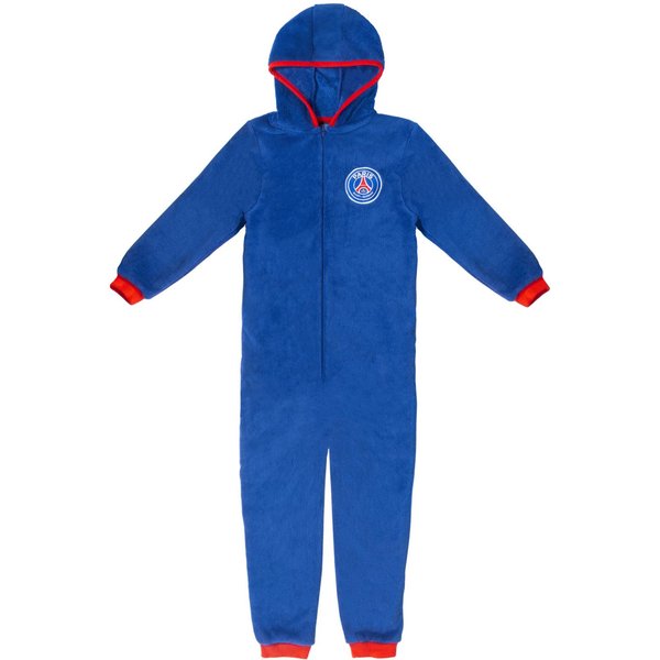 Paris Saint Germain FC Boy's Kids Fleece All-In-One in Blue | Size: 3-4 Years