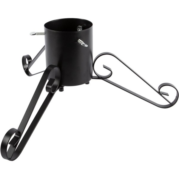 Harbour Housewares Scroll Real Christmas Tree Stand - 3In - Black, Black
