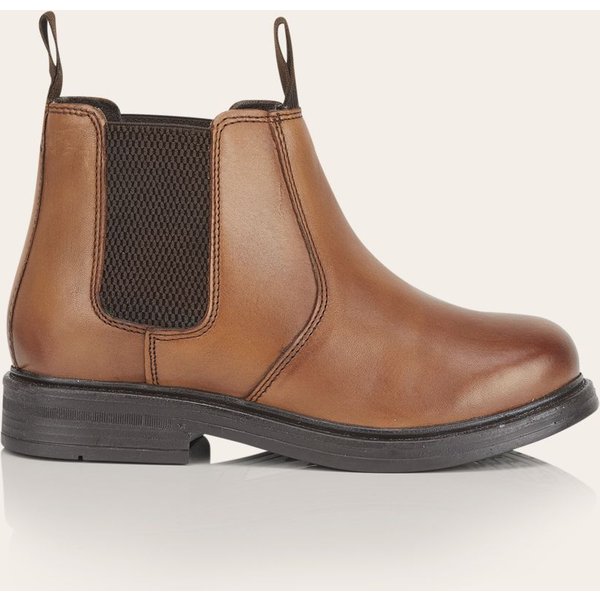 CATESBY ENGLAND Boy's Adam Leather Kids Chelsea Boots in Tan | Size: 4