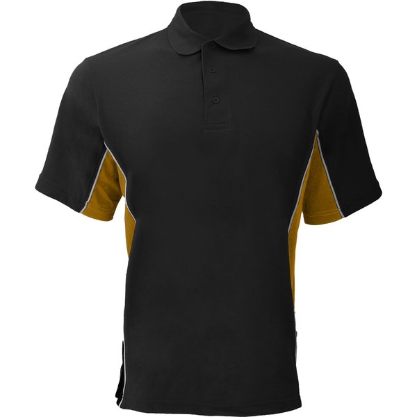 Gamegear Men's Track Pique Short Sleeve Polo Shirt Top in Jet Black | Size: 2XS