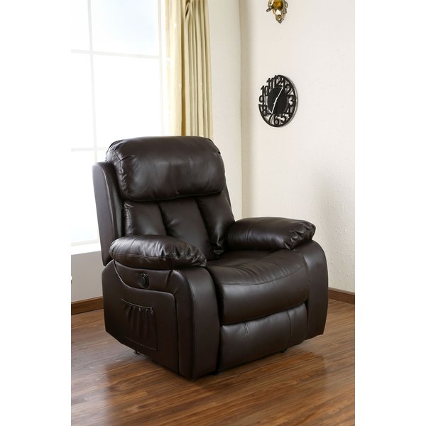 Chester Automatic Leather Recliner Chair - Brown, Brown