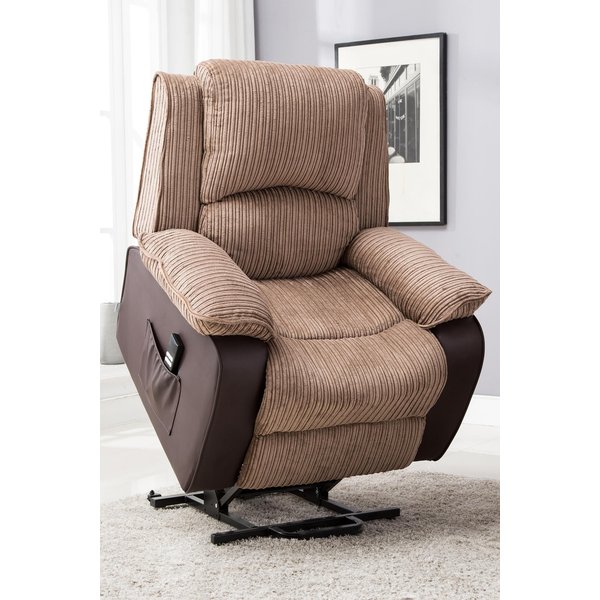 Postana Electric Dual Motor Rise Recliner Jumbo Cord - Brown, Brown