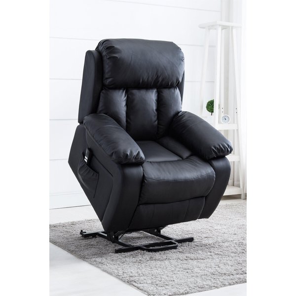 Chester Electric Dual Motor Rise Recliner - Black, Black
