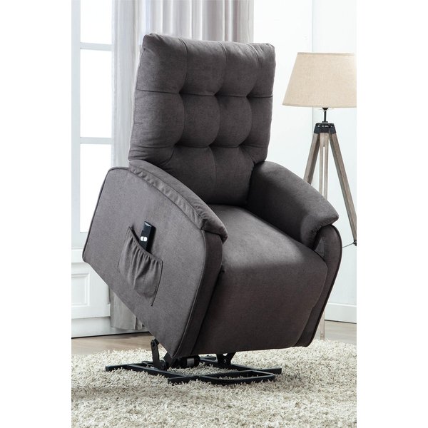 Charlbury Rise Fabric Recliner - Smokey Charcoal Grey