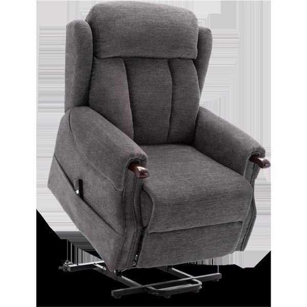 Halton Fabric Rise Recliner - Charcoal