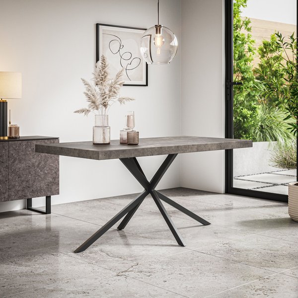 More4Homes Donni Grey Table Top W Black Legs, Grey