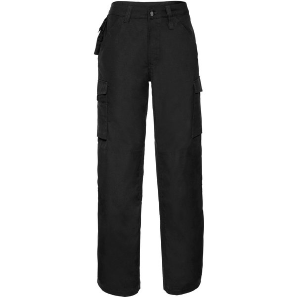 Russell Men's Work Wear Heavy Duty Trousers (Long) Pants in Black | Size: 28L