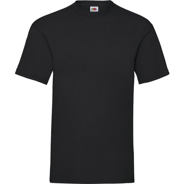 Fruit of the Loom Men's Valueweight Short Sleeve T-Shirt in Black | Size: 2XL