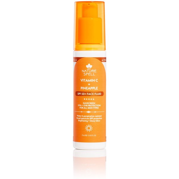 Nature Spell Vitamin C & Pineapple SPF50+ Face Fluid in Orange