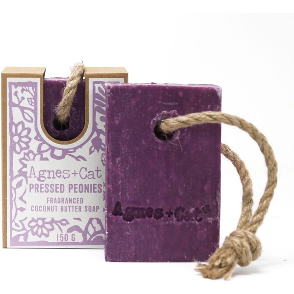 KDMD Soap On A Rope - Pressed Peonies in Purple