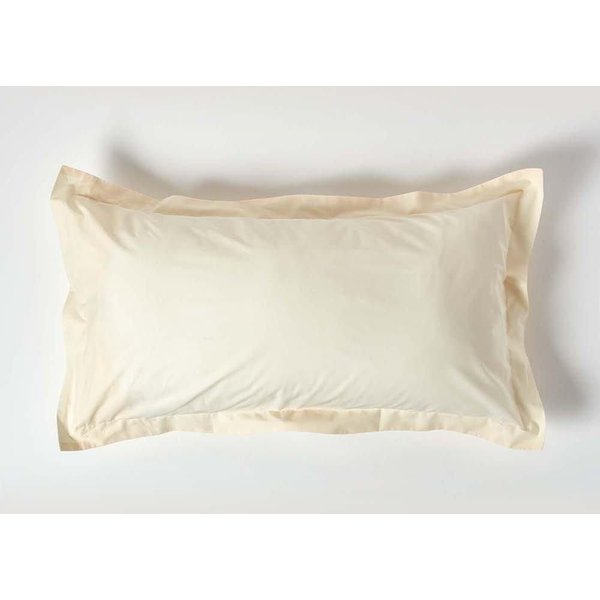 Homescapes Egyptian Cotton Oxford Pillowcase 200 TC, King Size in Cream