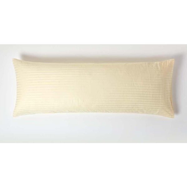 Homescapes Egyptian Cotton Ultrasoft Body Pillowcase 330 TC in Bright Yellow