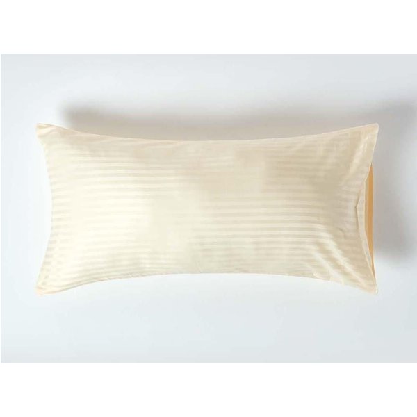 Homescapes Egyptian Cotton Ultrasoft Housewife Pillowcase 330 TC, King Size in Bright Yellow