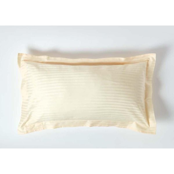 Homescapes Egyptian Cotton Ultrasoft King Size Oxford Pillowcase 330 TC in Bright Yellow