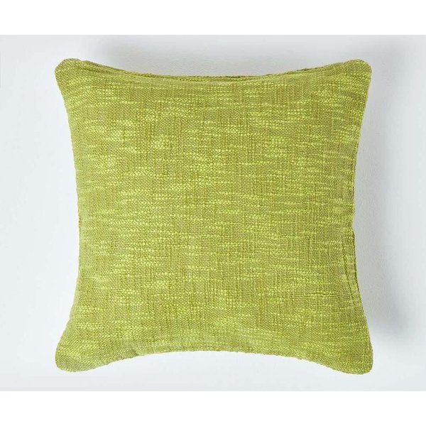 Homescapes Nirvana Cotton Cushion Cover in Green | Size: 30 cm x 50 cm