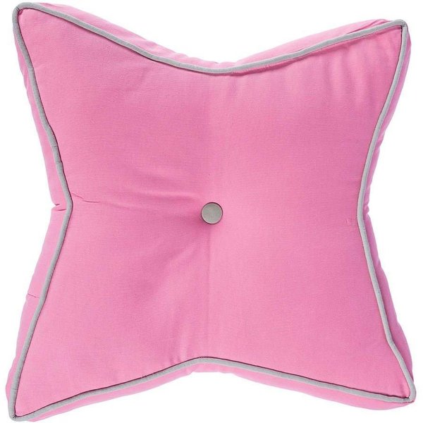 Homescapes Star Floor Cushion Soft Cotton, Comfy & OEKO-TEX® Certified in Pink
