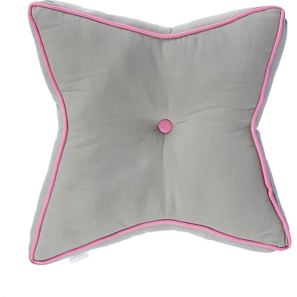 Homescapes Star Floor Cushion Soft Cotton, Comfy & OEKO-TEX® Certified in Mid Grey